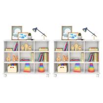Kit 2 Nichos Organizadores Branco/Branco - FdECOR Kit 2 Nichos Organizadores Branco/Branco - FdECOR