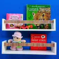 Kit 2 Nichos Para Organizar Livros De Bebê Prateleira Revisteiro De Parede Mdf 55cm Kit 2 Nichos Para Organizar Livros De Bebê Prateleira Revisteiro De Parede Mdf 55cm