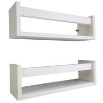 Kit 2 Nichos Parede Livros De Criança Prateleira Bebê 40Cm - Arte Cedro