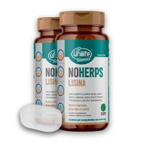 Kit 2 NoHerps Lisina Unilife 90 comprimidos Laranja e Acerola + Porta Cápsulas