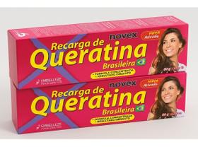 Kit 2 Novex Recarga De Queratina Brasileira Restauração 80g Kit 2 Novex Recarga De Queratina Brasileira Restauração 80g
