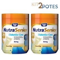 Kit 2 Nutra Senior 50+ Diabetics Care 800g Complemento Alimentar ZERO AÇÚCAR