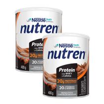Kit 2 Nutren Protein Suplemento Alimentar Chocolate 400g