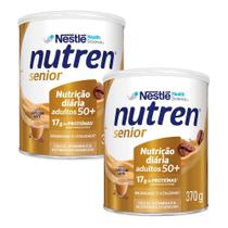 Kit 2 Nutren Senior Complemento Alimentar Café com Leite 370g
