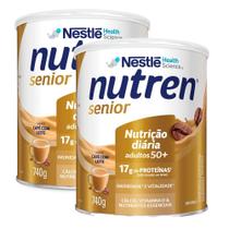 Kit 2 Nutren Senior Complemento Alimentar Café com Leite 740g