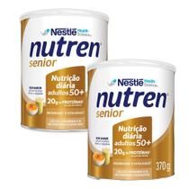 Kit 2 Nutren Senior Complemento Alimentar Sem Sabor 370g
