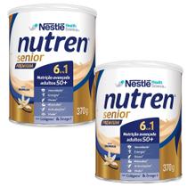 Kit 2 Nutren Senior Premium Baunilha Suplemento Alimentar 370g