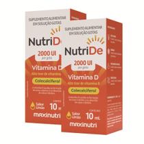 Kit 2 NutriDe Vitamina D 2.000 UI Gotas - Sabor Limão 10 ml Maxinutri