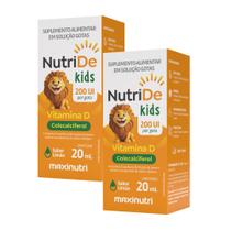 Kit 2 NutriDe Vitamina D 200 UI Kids Gotas - Sabor Limão 20 ml Maxinutri