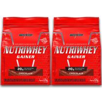 Kit 2 NutriWhey Gainer Whey Protein Integral Medica Chocolate 1,2kg