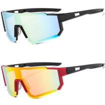 Kit 2 Óculos Ciclismo Corrida Beach Tennis Proteção UV400