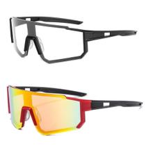 Kit 2 Óculos Ciclismo Espelhado Masculino Feminino + Noturno Kit 2 Óculos Ciclismo Espelhado Masculino Feminino + Noturno