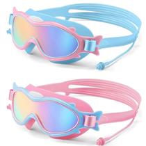 Kit 2 Óculos de Natação Infantil com Protetor de Ouvido Kit Menino Menina