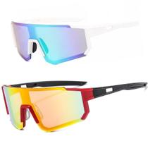 Kit 2 Óculos De Sol Ciclismo Masculino Feminino Beach Tennis Kit 2 Óculos De Sol Ciclismo Masculino Feminino Beach Tennis