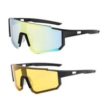 Kit 2 Óculos De Sol Corrida Beach Ciclismo Dirigir À Noite