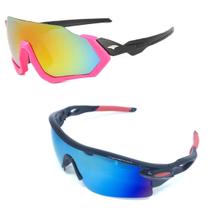 Kit 2 Óculos De Sol Esportivo Preto Feminino Masculino Uv400 Kit 2 Óculos De Sol Esportivo Preto Feminino Masculino Uv400