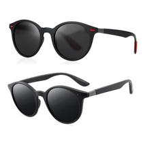 Kit 2 Óculos de Sol Redondos Masculinos e Femininos Polarizados Proteção UV400