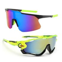 Kit 2 Óculos Espelhado Masculino Feminino Ciclismo Trail Corrida Bike MTB Ultra Leve Proteção UV400