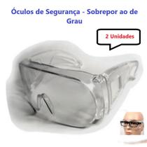 Kit 2 Óculos Proteção Segurança Sobrepor Incolor Anti Risco - FMold