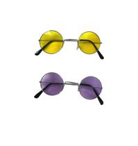 Kit 2 Óculos Redondo Retro Festa Hippie Circulo Lente Color Kit 2 Óculos Redondo Retro Festa Hippie Circulo Lente Color