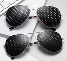 KIT 2 Óculos Reticulado Aviador 1 Cobreado E 1 CROMADO YOGA