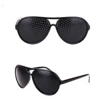 Kit 2 Óculos Reticulado Preto Aviador Furadinho Pinhole Yoga Kit 2 Óculos Reticulado Preto Aviador Furadinho Pinhole Yoga