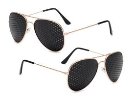 kit 2 Óculos Reticulados Aviador cobreado Yoga Miopia Astigmatismo