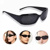 Kit 2 Óculos Reticulados Preto Furadinho Anti-fadiga Pinhole