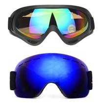 Kit 2 Óculos Ski Snowboard Neve Espelhado Proteção Uv 400