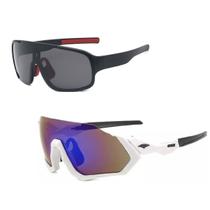 Kit 2 Óculos UV400 Corrida MTB Ciclismo Feminino e Masculino Kit 2 Óculos UV400 Corrida MTB Ciclismo Feminino e Masculino