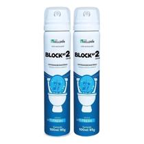 Kit 2 Odorizador Sanitario Block Nº2 Fresh 100ml 85g Kit 2 Odorizador Sanitario Block Nº2 Fresh 100ml 85g