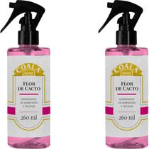 Kit 2 Odorizante Ambiente E Tecido 260ml Coala Flor De Cacto