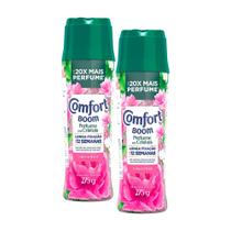 Kit 2 Odorizante de Roupas Comfort Boom Perfume em Cristais Euforia Floral 275g