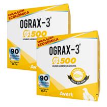 Kit 2 Ograx 3 Suplemento Cães Gatos Avert 90 Cápsulas 500mg