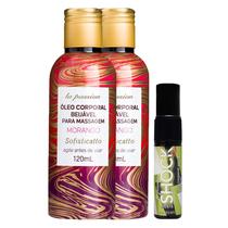 Kit 2 Óleo beijável Morango Massagem + 1 Óleo Spray Shock Plus Menta Sofisticatto Kit 2 Óleo beijável Morango Massagem + 1 Óleo Spray Shock Plus Menta Sofisticatto