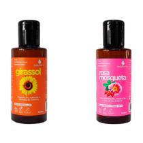 Kit 2 Óleo Capilar Natuseiva 100ml - Hidratação e Nutrição para Pele e Cabelos - Abacate, Uva, Mosqueta, Coco e Rícino