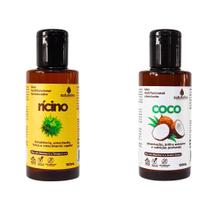 Kit 2 Óleo Capilar Natuseiva 100ml - Hidratação e Nutrição para Pele e Cabelos - Abacate, Uva, Mosqueta, Coco e Rícino