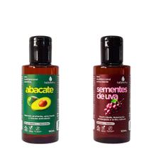 Kit 2 Óleo Capilar Natuseiva 100ml - Hidratação e Nutrição para Pele e Cabelos - Abacate, Uva, Mosqueta, Coco e Rícino