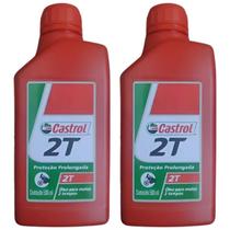 Kit 2 Oleo Castrol 500 ml Para Motores 2 Tempos Roçadeiras Motos