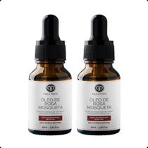 Kit 2 Óleo Clareador Manchas Rosa Mosqueta 100 Puro e Vegetal Rosa Rubiginosa 30ml