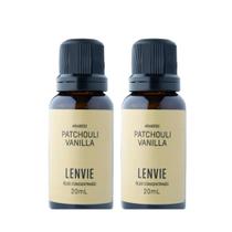 Kit 2 Óleo Concentrado Aromatizante Patchouli Vanilla 20ml Lenvie