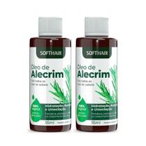 Kit 2 Óleo de Alecrim para Cabelo Anti Queda Crescimento Capilar Umectação Hidratação 55ml Soft Hair
