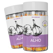 Kit 2 Óleo de Alho Suplemento Alimentar Natural 100% Puro Vegetal Natunectar Total 120 Capsulas Gelatinosa 250mg