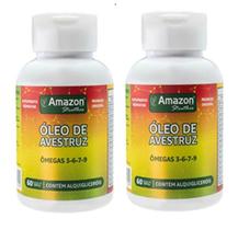 Kit 2 Oleo de Avestruz Amazon Struthio 60 capsulas