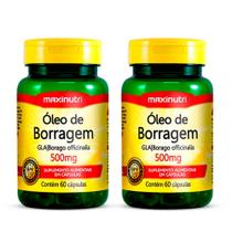 Kit 2 Oleo de Borragem 500mg com 60 Capsulas Maxinutri