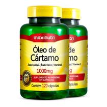 Kit 2 Óleo de Cártamo 1000mg Maxinutri 120 Cápsulas