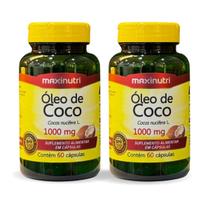Kit 2 Óleo de Coco 1000mg 60 cápsulas Maxinutri