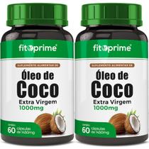 Kit 2 Óleo De Coco Extra Virgem 1000Mg 60 Cápsulas Fitoprime