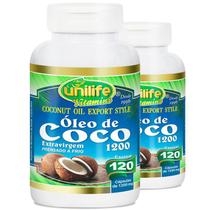 Kit 2 Óleo de Coco Extra Virgem 120 cápsulas Unilife