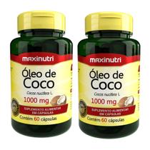 Kit 2 Óleo de Coco Extra Virgem 60 Capsulas 1000mg Maxinutri